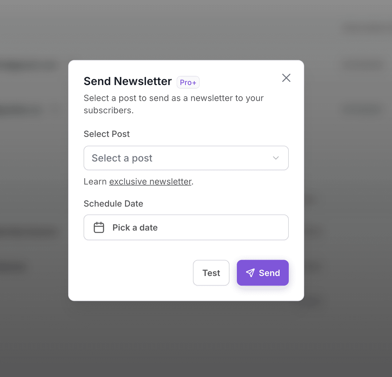 Send a Post to Subscribers