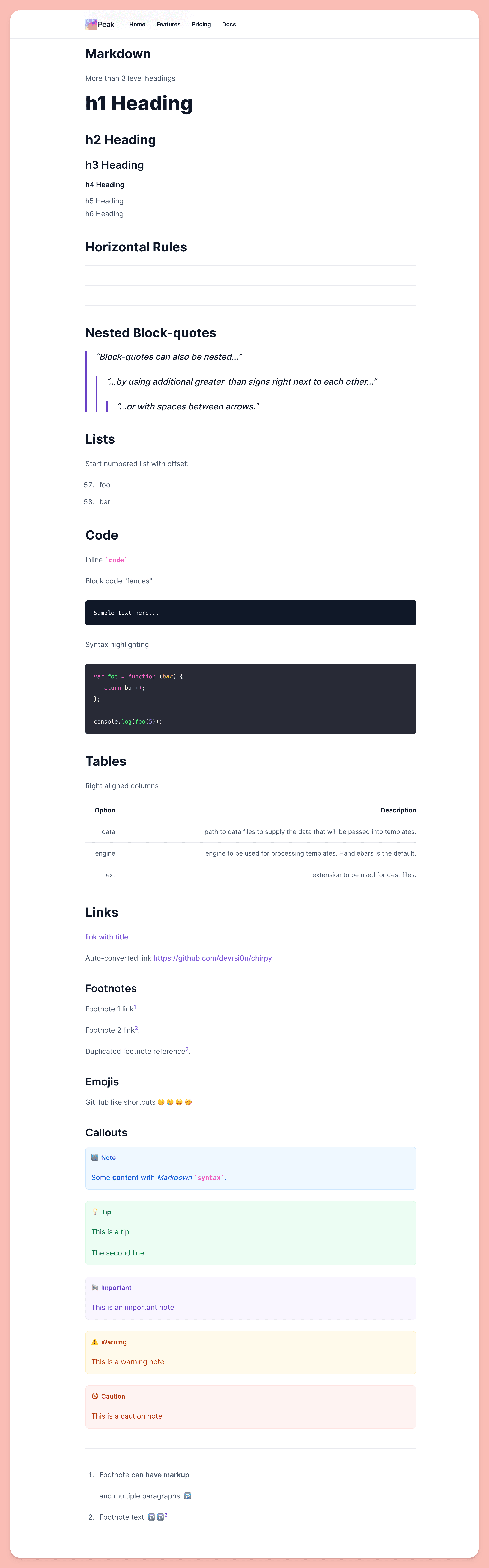 Markdown post